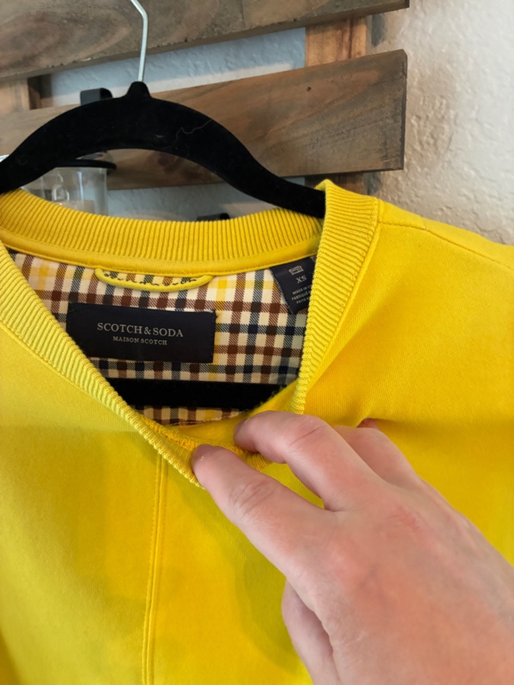 Scotch & Soda Bright Yellow Crewneck Sweatshirt